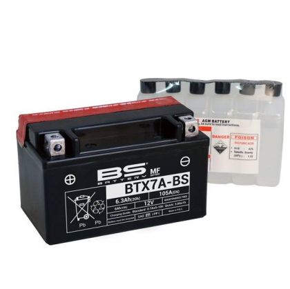 BS BATTERY BTX7A-BS 12V 6.3AH 105A L+