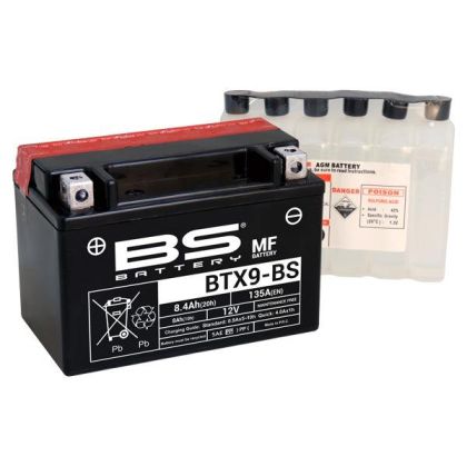 BS Battery BTX9-BS 12V 8.4AH 135A L+