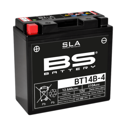 BS BATTERY BT14B-4 SLA 12V 12.6AH 210A L+