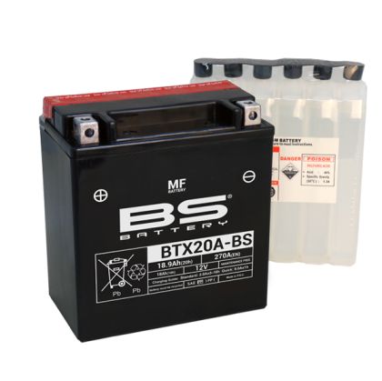 BS BATTERY BTX20A-BS 12V  18.9AH 270A L+