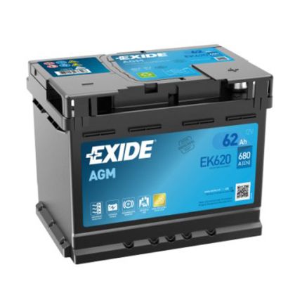 EXIDE AGM 62AH 680A R+