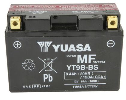 YUASA YB9B-BS 12V 8.4AH 120A L+