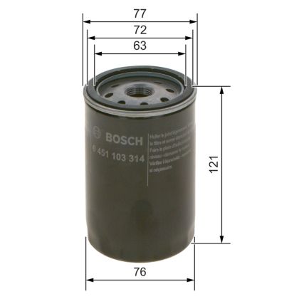 Маслен филтър BOSCH 0451103314