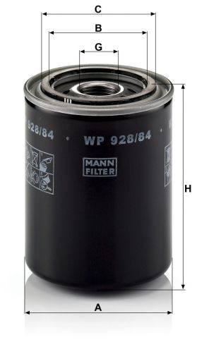 Маслен филтър MANN WP928/84