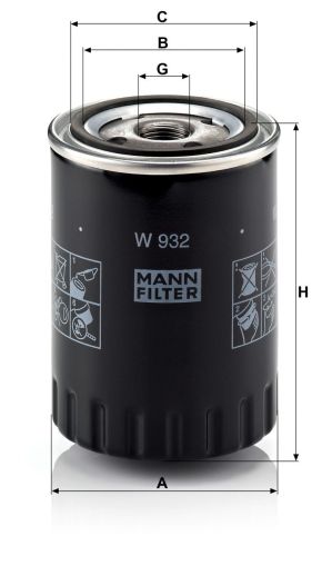 Маслен филтър MANN W932
