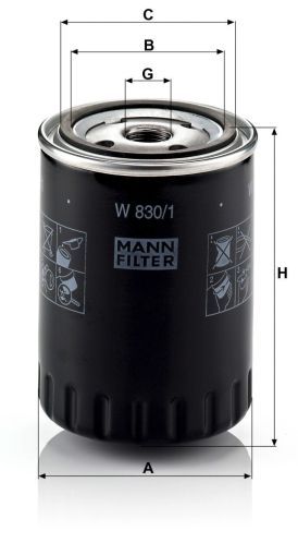 Маслен филтър MANN W830/1