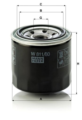 Маслен филтър MANN W811/80