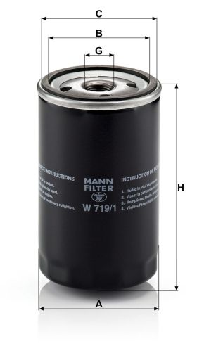 Маслен филтър MANN W719/1
