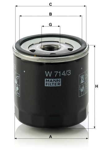 Маслен филтър MANN W714/3