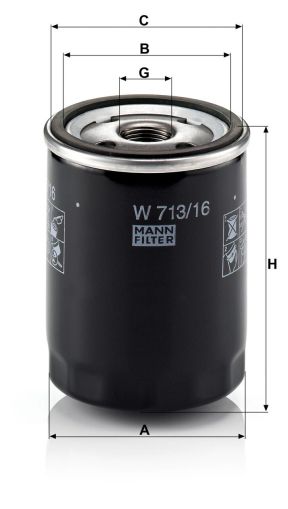 Маслен филтър MANN W713/16