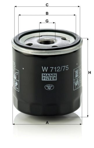 Маслен филтър MANN W712/75
