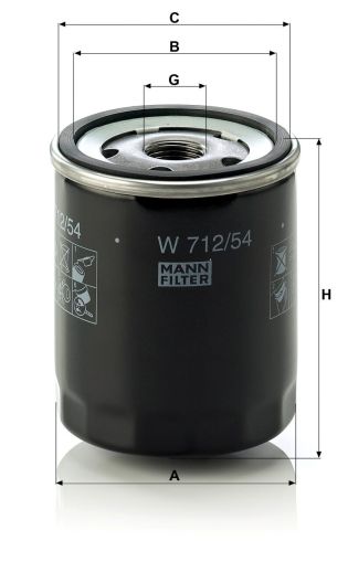 Маслен филтър MANN W712/54