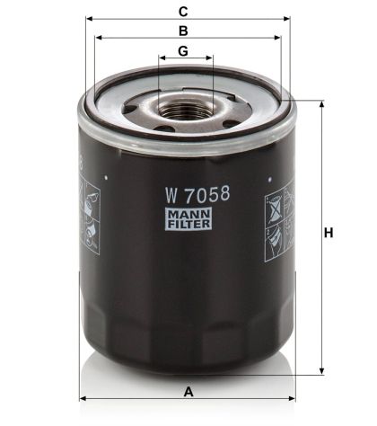 Маслен филтър MANN W7058