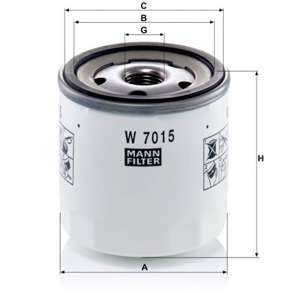 Маслен филтър MANN W7015