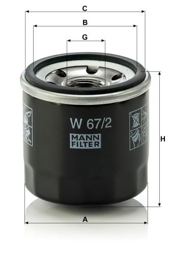 Маслен филтър MANN W 67/2