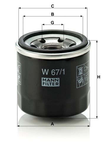 Маслен филтър MANN W 67/1