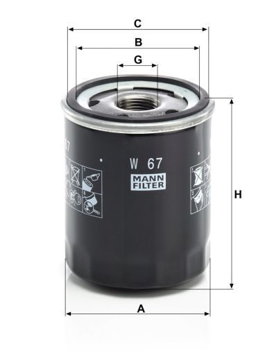 Маслен филтър MANN W67