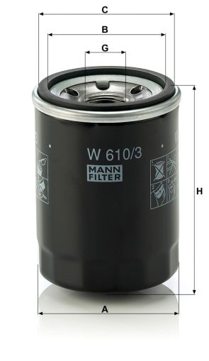 Маслен филтър MANN W610/3