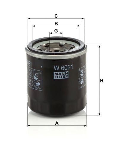 Маслен филтър MANN W6021