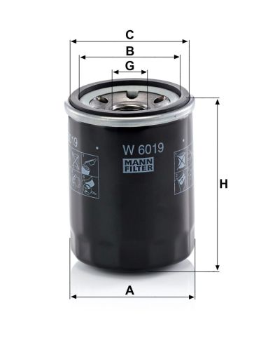 Маслен филтър MANN W6019