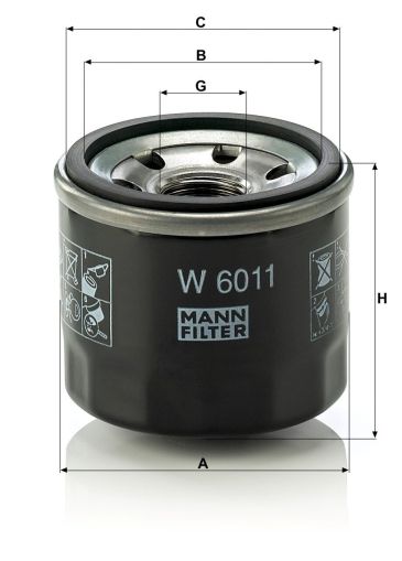 Маслен филтър MANN W6011