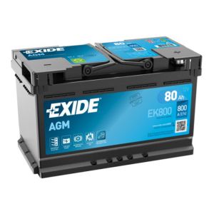 EXIDE AGM 80Ah 800A R+