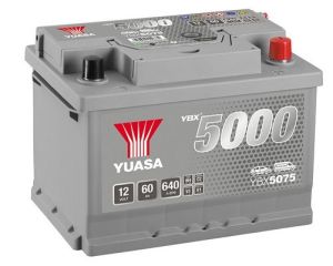 YUASA YBX5075 12V 60AH 640A R+