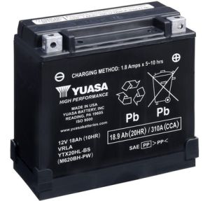 YUASA YTX20HL-BS-PW 12V 18.9AH 310A R+